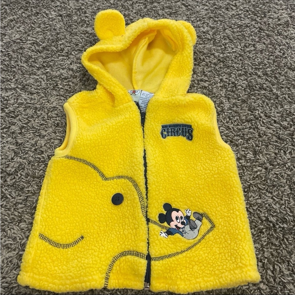 Mickey & Co vintage fleece Mickey Mouse vest size 24 months